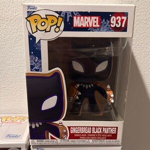 Funko Pop Marvel 937 Gingerbread Black Panther Figure